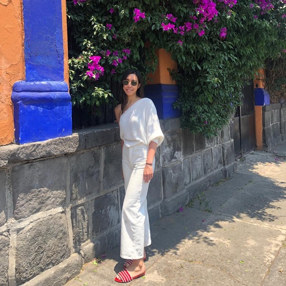 Oak + Fort white high rise straight leg jeans - Picture 3 of 6